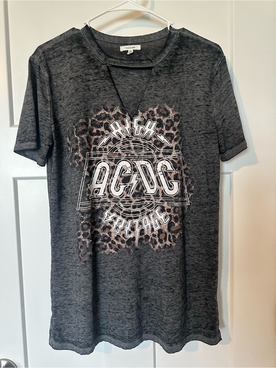 Maurices Tops - Maurices Charcoal Gray AC/DC Graphic Short Sleeve Tee